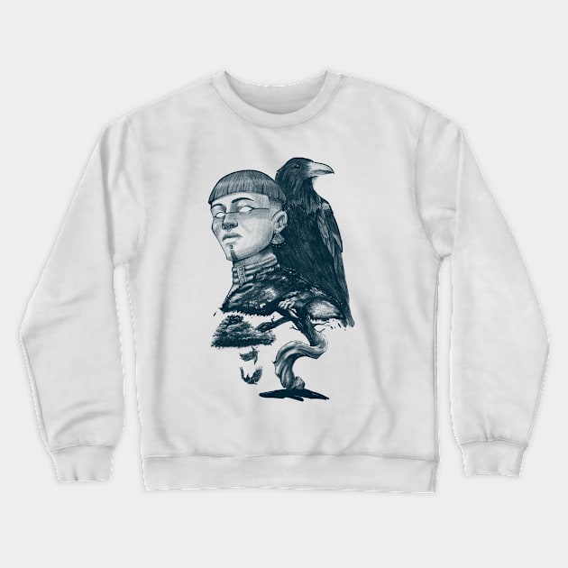 Crow Crewneck Sweatshirt by Blues and Design